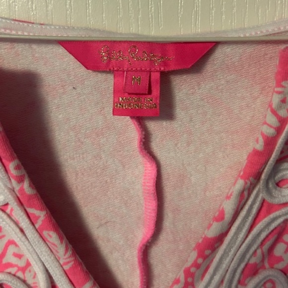 Lilly Pulitzer sleeveless dress pink lobsters and shells - size M - Picture 3 of 5